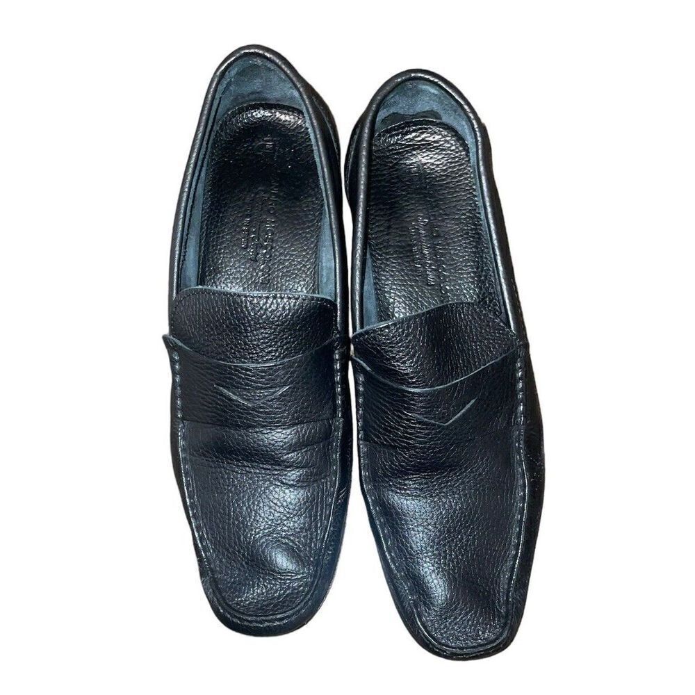 Sandro Moscoloni Segovia Pebble Leather Loafer Shoes Casual Mens 11 D Black
